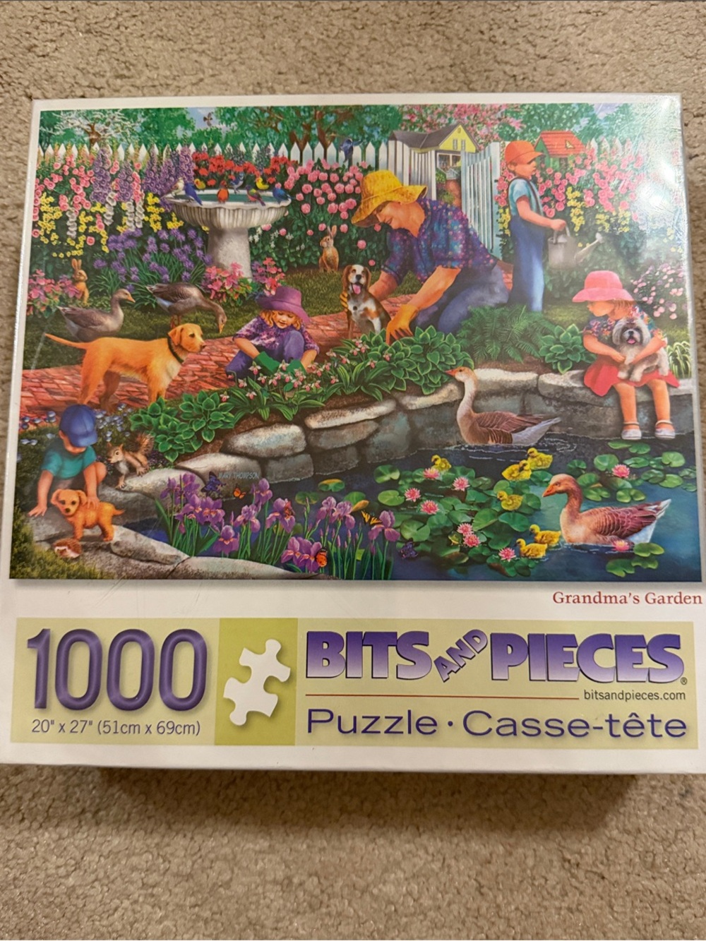 NEW Grandma's Garden 1000-Piece Jigsaw Puzzle - Colorful